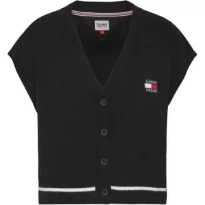 Image of Tommy Jeans Tjw Badge Cardi Vest - Black