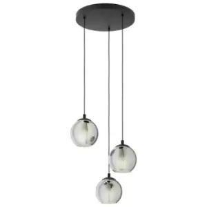 Image of Netlighting Ariscani 3 Lamp Cluster Pendant Ceiling Light Black