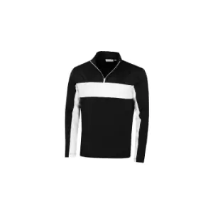Image of Calvin Klein EMBOSSED HALF ZIP - BLK-WHT - M