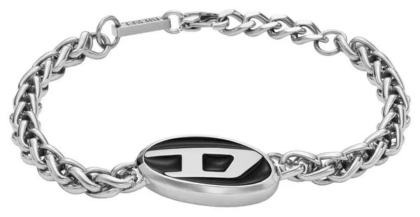 Image of Diesel DX1469040 Oval D Logo Stainless Steel Bracelet Jewellery