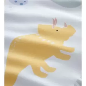 Image of Dino Block Print Duvet Cover Set Multi Single Bed Bedding Set - Multi - Portfolio Home