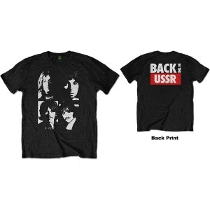 Image of The Beatles - Back in the USSR Mens Medium T-Shirt - Black