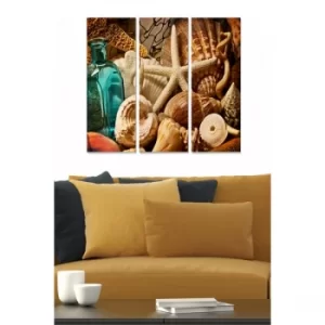 Image of MDFFTR1001 Multicolor Decorative MDF Painting (3 Pieces)