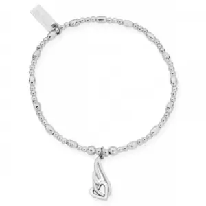 Image of Interlocking Heart and Angel Wing Bracelet SBSRB3238