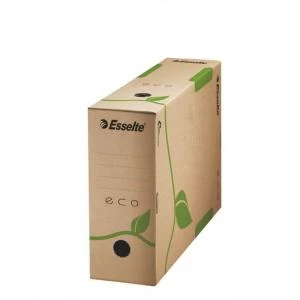 Image of Esselte Eco A4 Archiving Box, 100mm, Brown - Outer carton of 25
