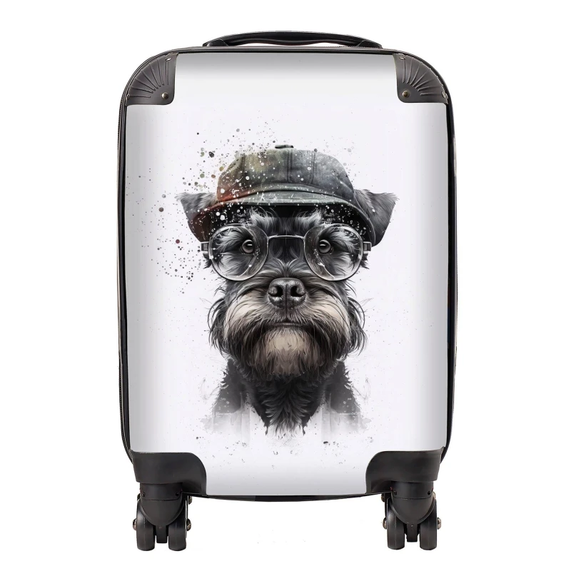Image of Warren Reed Designer Miniature Schnauzer Dog Splashart Suitcase - Medium