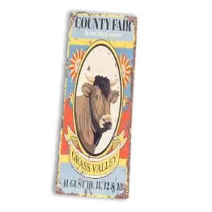 Image of Geko Vintage Metal Sign - Retro Country Fair Wall Sign