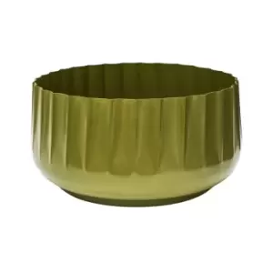 Image of Hudson Corrugated Bowl Planter Green