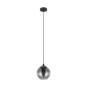 Image of Pendant Light Colour Black Shade Black Transparent Glass Vaporized E27 1x40W