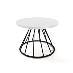 Image of Figaro coffee table with Black spiral base - white