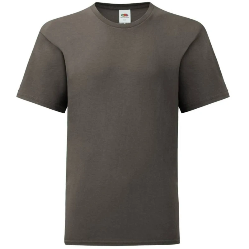 Image of Fruit of the Loom Iconic T-Shirt in Grey Size: 12-13 Years Grey Unisex 12-13 Years
