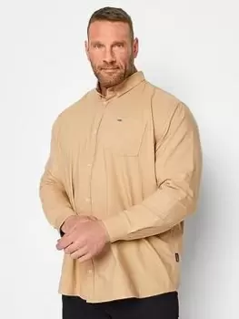 Image of BadRhino Long Sleeve Oxford Shirt - Brown, Size L, Men