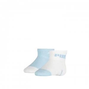Image of Puma 2Pk Logo Sock Bb00 - Powder Blue
