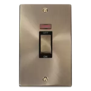 Image of Click Scolmore Deco Ingot 2 Gang 45A 2 Pole Neon Switch - VPAB503BK