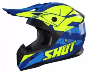 Image of SHOT Pulse Revenge Navy Neon Yelllow Blue Glossy Offroad Helmet S