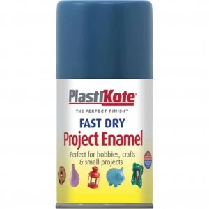 Image of Plastikote Dry Enamel Aerosol Spray Paint Harbour Blue 100ml