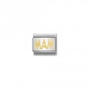 Image of Nomination Composable Classic Writings 18K Gold Mam Link 030107/22