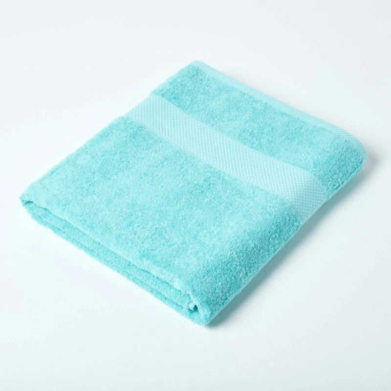 Image of Homescapes Turkish Cotton Bath Sheet, Aqua