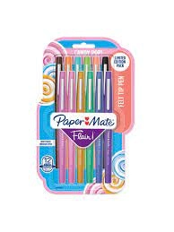 Image of Papermate Flair Candy Pop Medium Felt Tip Pens Assorted Colours Pack