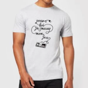 Image of I'd Pause My Game For You (FR) T-Shirt - Grey - 4XL