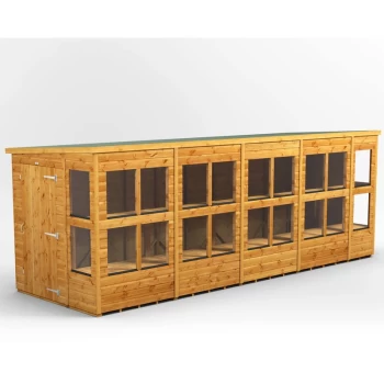 Image of 18x6 Power Pent Potting Shed - Brown