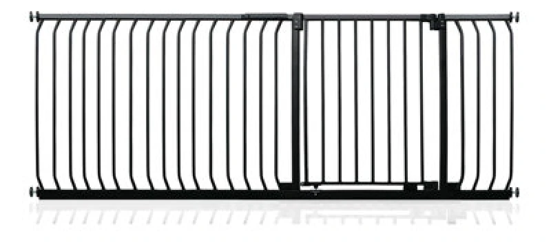 Image of Safetots Elite Pressure Safety Gate, 189Cm - 198Cm, Matt Black, Pressure Fit Stair Gate