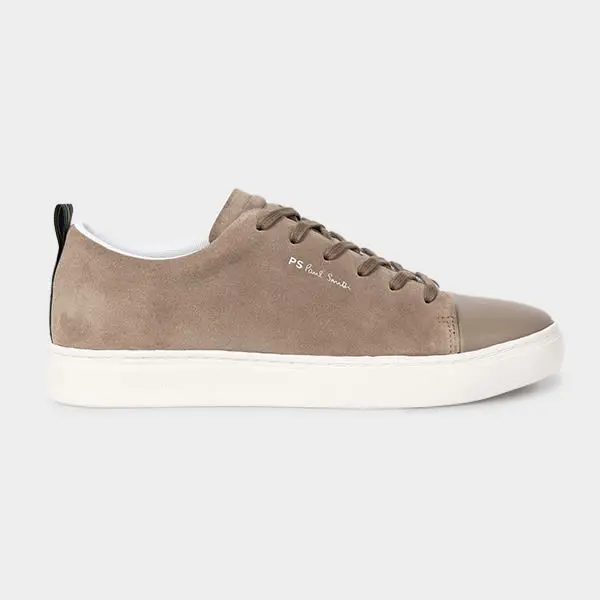 Image of Paul Smith Taupe Suede 'Lee' Trainers