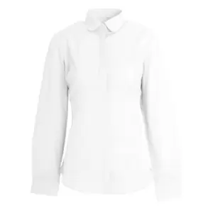Image of Brook Taverner Womens/Ladies Trevi Long Sleeve Poplin Shirt (8) (White)