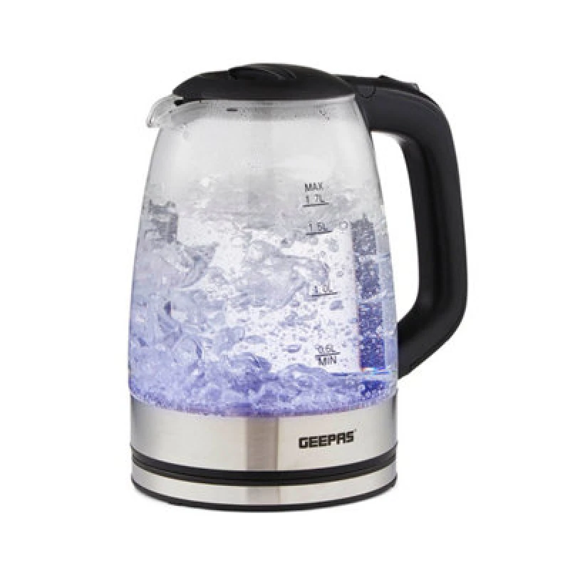 Image of Geepas 1.7L Illuminating Electric Glass Kettle, Black