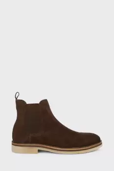 Image of Suede Chocolate Chelsea Boots