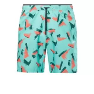 Image of Reebok Graphic Speed 2.0 Shorts Mens - Semi Classic Teal