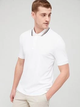Image of BOSS Penrose 38 Polo Shirt - White, Size S, Men