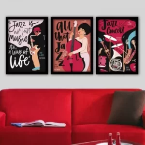 Image of 3SC105 Multicolor Decorative Framed Painting (3 Pieces)