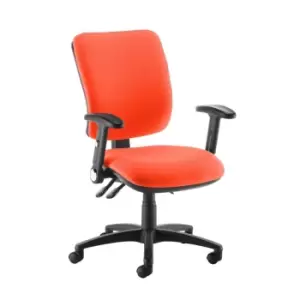 Image of Dams MTO Senza High Back Operator Chair with Folding Arms - Lombok Green