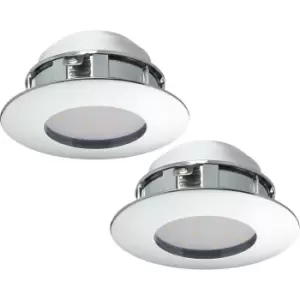 Image of 2 PACK Wall / Ceiling Flush Downlight Chrome Round Recess Spotlight 6W LED