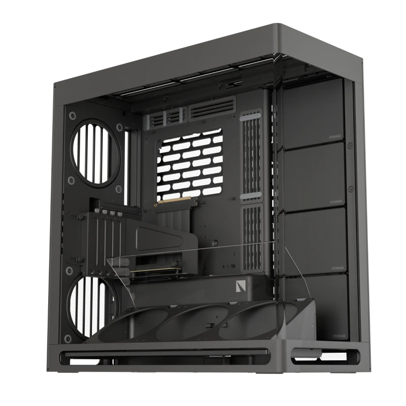 Image of HAVN HS420 VGPU Premium Mid Tower Case - Black - HVN-CA-HS420-08