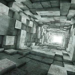 Image of ohpopsi Blockwork Wall Mural Grey 19.6m XL