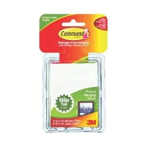 Image of 3M Command Pairs of Picture Hanging Strips Value Pack Pack of 12 17209