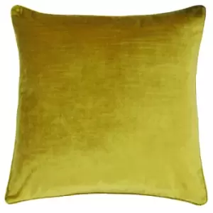 Image of Luxe Velvet Piped Cushion Ochre
