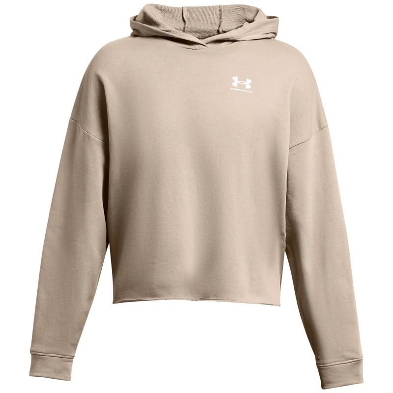 Image of Under Armour Womens Rival Terry Os Performance Hoodie Brown female 8 (XS)