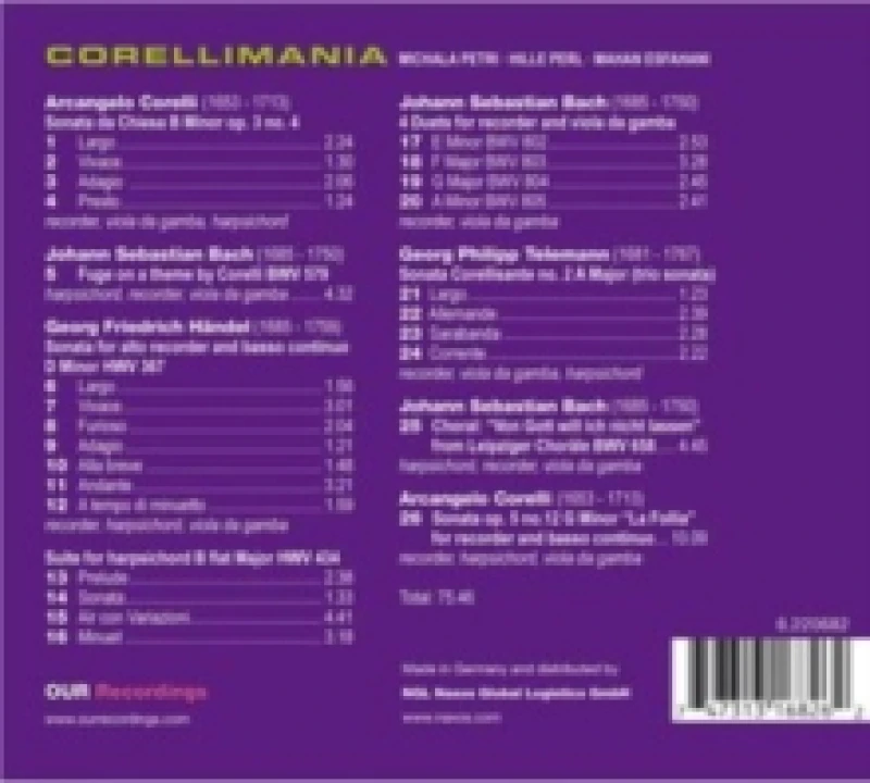 Image of Corellimania: Corelli/Bach/Hndel/Telemann SACD
