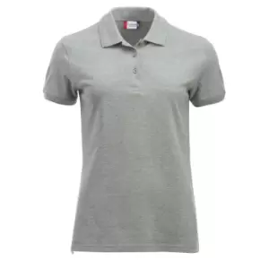 Image of Clique Womens/Ladies Manhattan Melange Polo Shirt (S) (Grey)