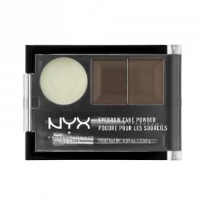 Image of NYX Professional Makeup Eyebrow Cake Powder Dark brown/Brown