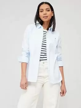 Image of Tommy Hilfiger Heritage Regular Fit Shirt - Blue Size 16, Women