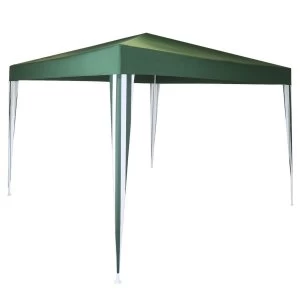 Image of Charles Bentley 3 x 3m Polyester Gazebo - Green/Stripe