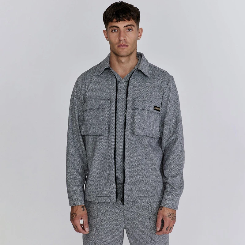 Image of SikSilk Mens Smart Overshirt Grey male Medium