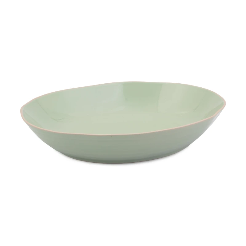 Image of Jamie Oliver Big Love Serving Bowl, Stoneware, Green, 39 x 32 x 7cm Green