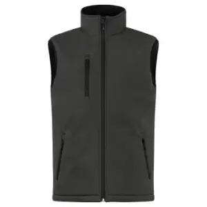Image of Clique Mens Softshell Padded Gilet (M) (Dark Grey)