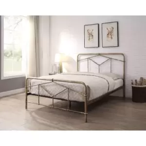 Image of Flintshire Axton Metal Bed Frame 5ft King Antique Bronze
