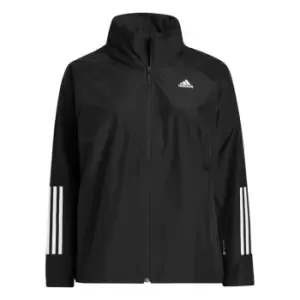 Image of adidas BSC 3-Stripes RAIN. RDY Jacket (Plus Size) Womens - Black